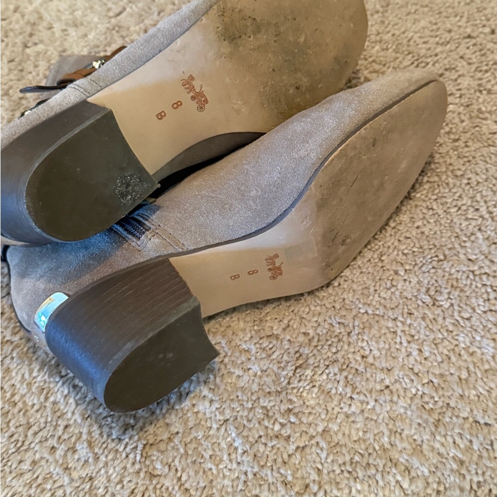 Authentic Coach Pauline 8 Women's Tan heels shoes Ankle leather Boots $298 - Picture 8 of 10
